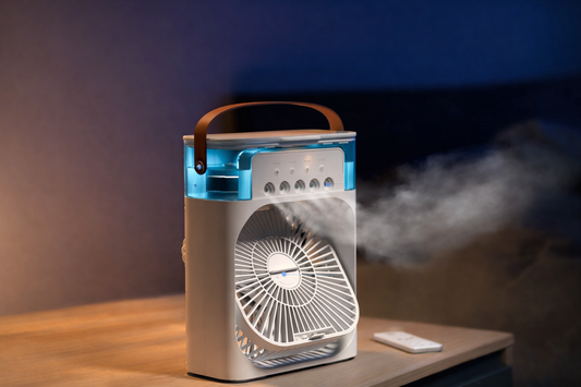 Portable Evaporative Air Cooler | Mini Mist Fan with Water Tank |