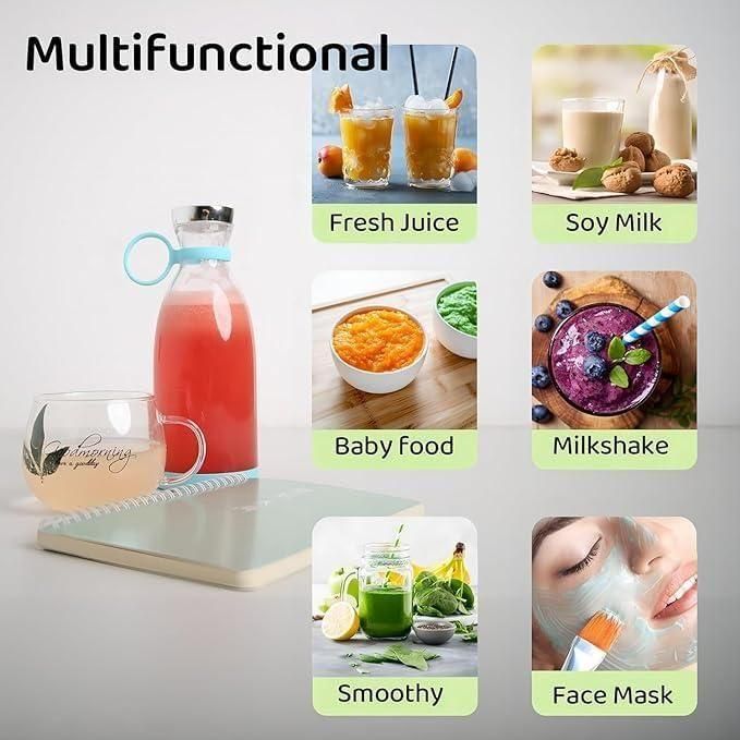 BlenderMate Juice Blender – 6 Blades, Smooth Blending, USB Charging & More