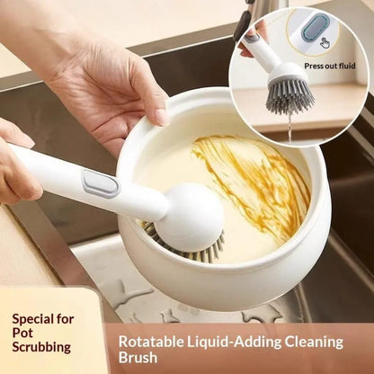 360° Scrubber Wand with Liquid Dispenser - 10X Faster Cleaning