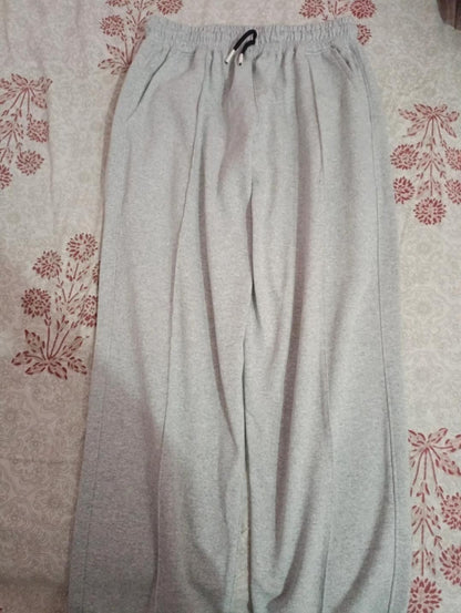 Women’s High-Waist Wide Leg Pants – Light Grey