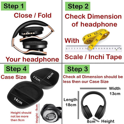 Headphone Carrying Case for Universal Oversized (Black)