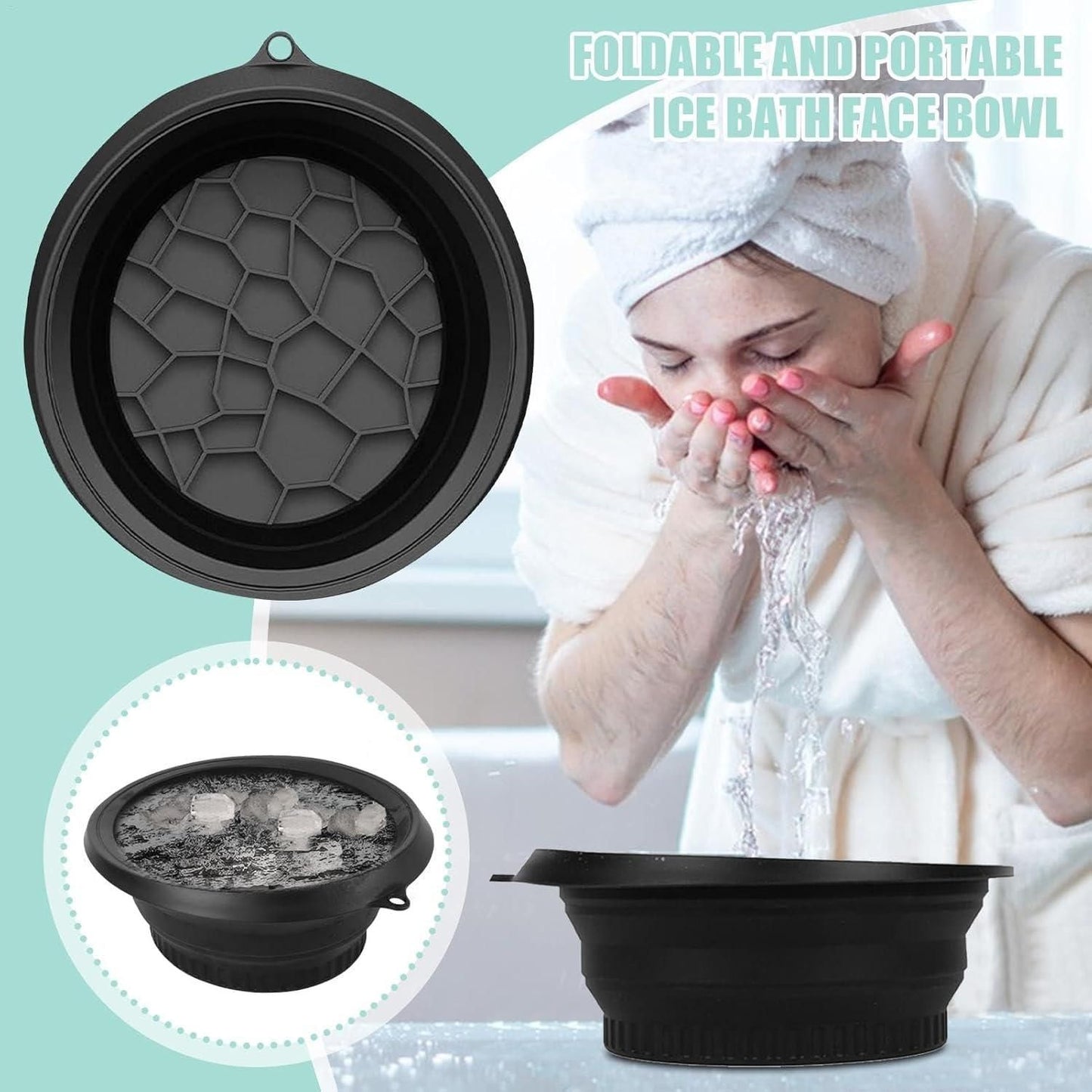 Face Bowl for Ice Portable Washing Basin for Puffiness Relief