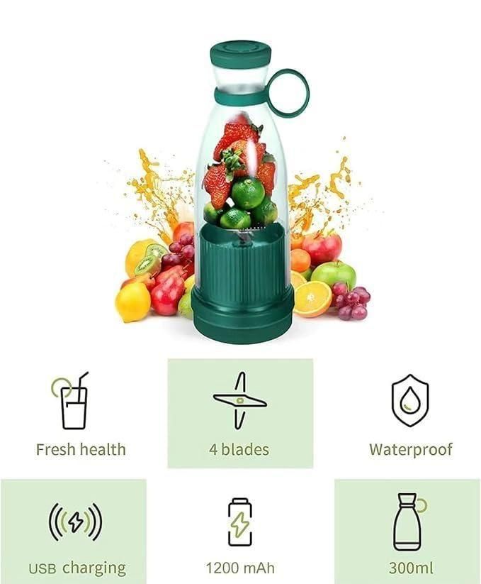 BlenderMate Juice Blender – 6 Blades, Smooth Blending, USB Charging & More
