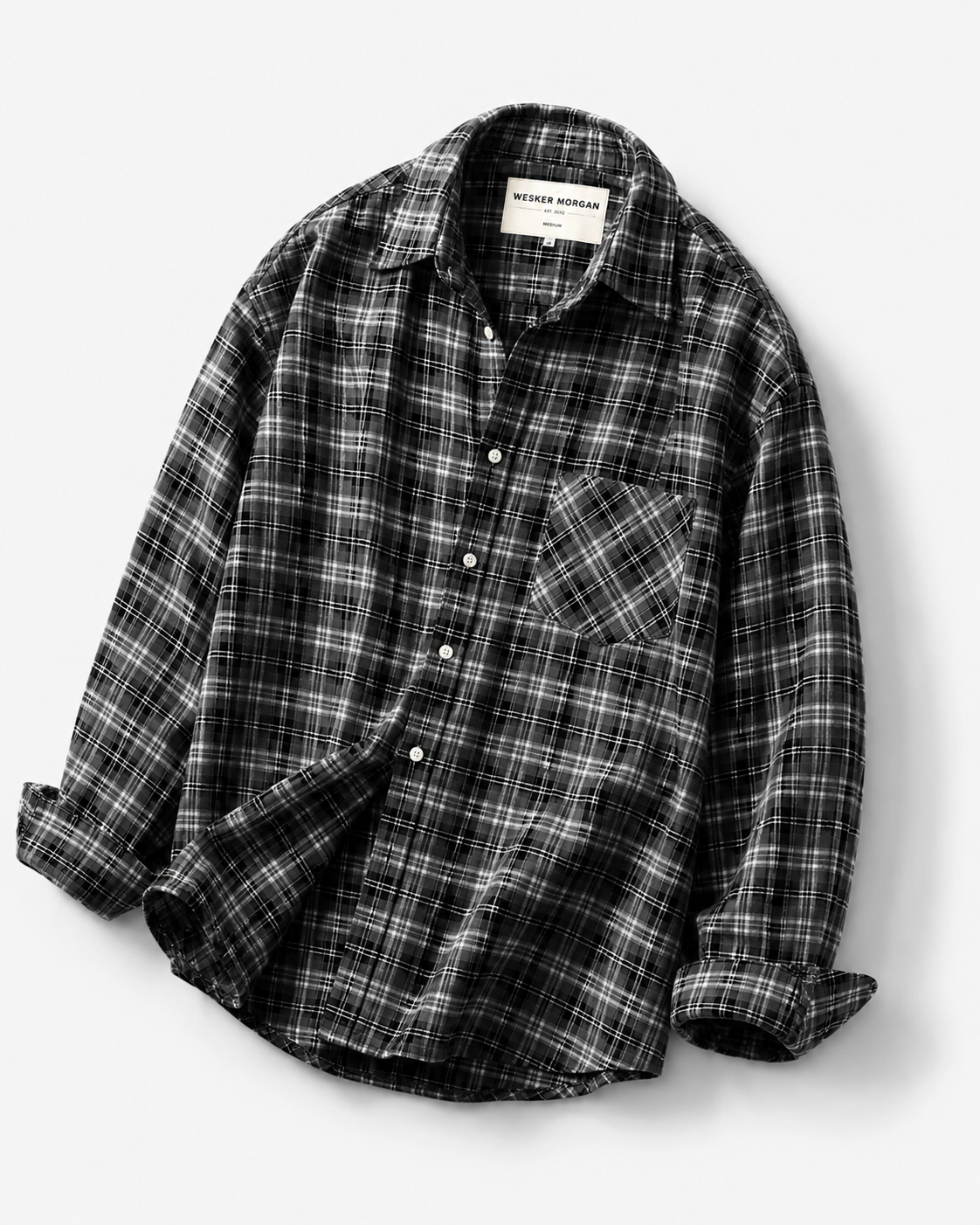 WESKER MORGAN — CLASSIC CHECK OVERSIZED SHIRT