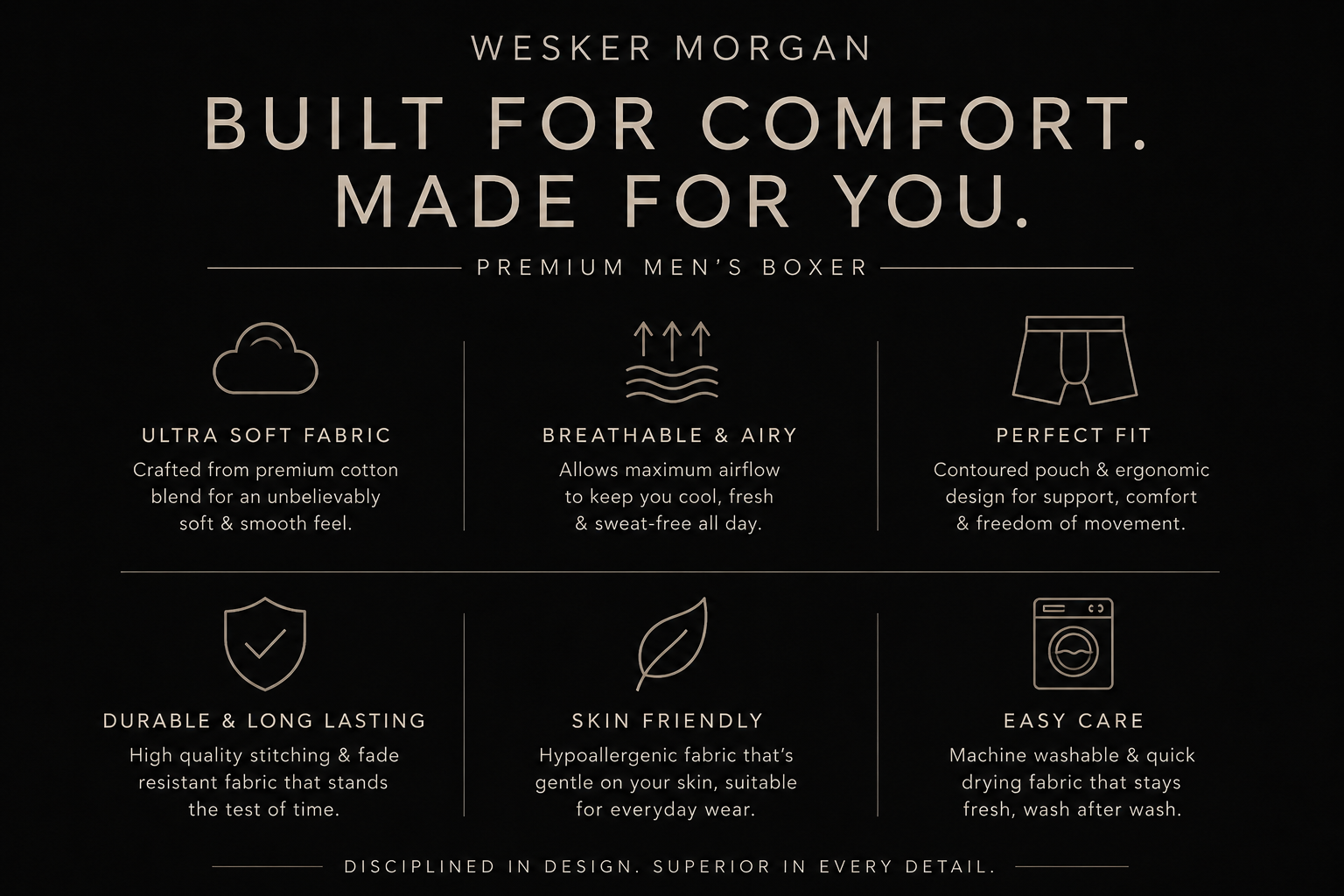 BUILT FOR COMFORT - W&M Boxers