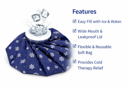 Reusable Ice Bag for Cold Therapy | Leakproof Ice Compress Pack for Heat Relief