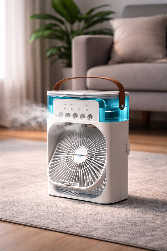 Portable Evaporative Air Cooler | Mini Mist Fan with Water Tank |